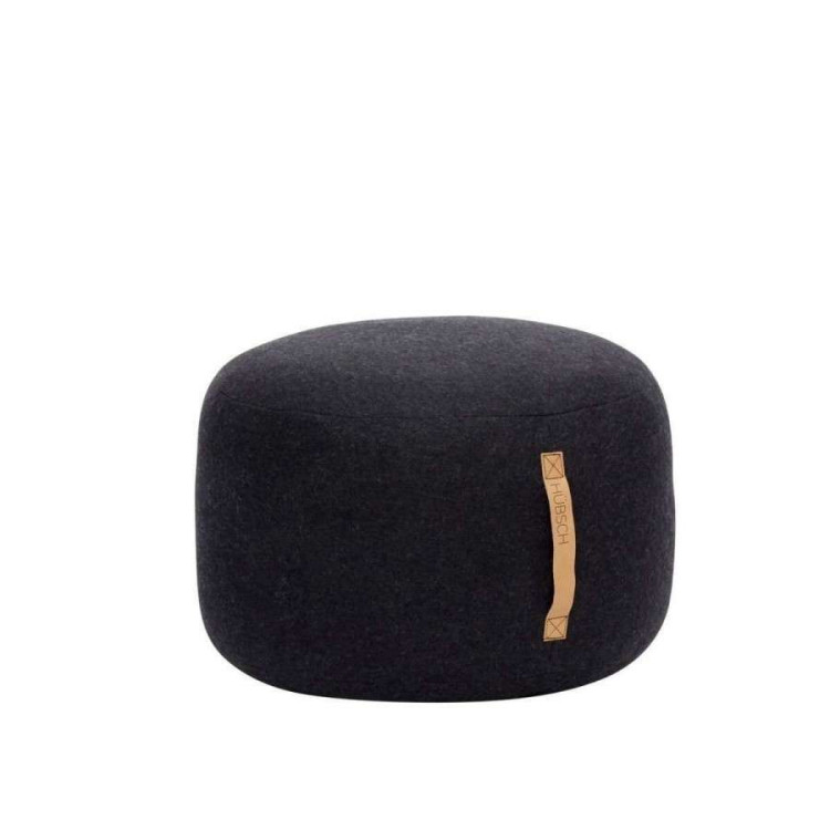 Hubsch Small Wool Pouffe from Accessories for the Home