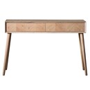 Malmo Chevron Inlay Oak 2 Drawer Console from Accessories for the Home