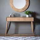 Malmo Chevron Inlay Oak 2 Drawer Console from Accessories for the Home