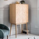 Malmo Solid Oak Cocktail Cabinet from Accessories for the Home