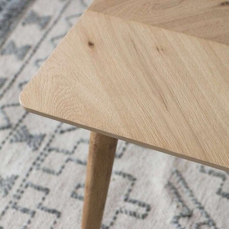 Malmo Chevron Inlay Solid Oak Coffee Table from Accessories for the Home 2