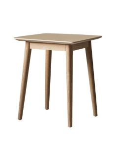 Malmo Chevron Inlay Solid Oak Side Table from Accessories for the Home