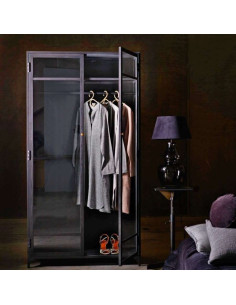 Tinekhome Black Metal Wardrobe from Accessories for the Home