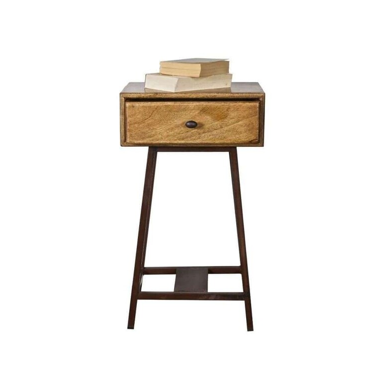 BePureHome Skybox Metal and Wood Side Table from Accessories for the Home BePureHome Skybox Metal and Wood Side Table from Accessories for the Home