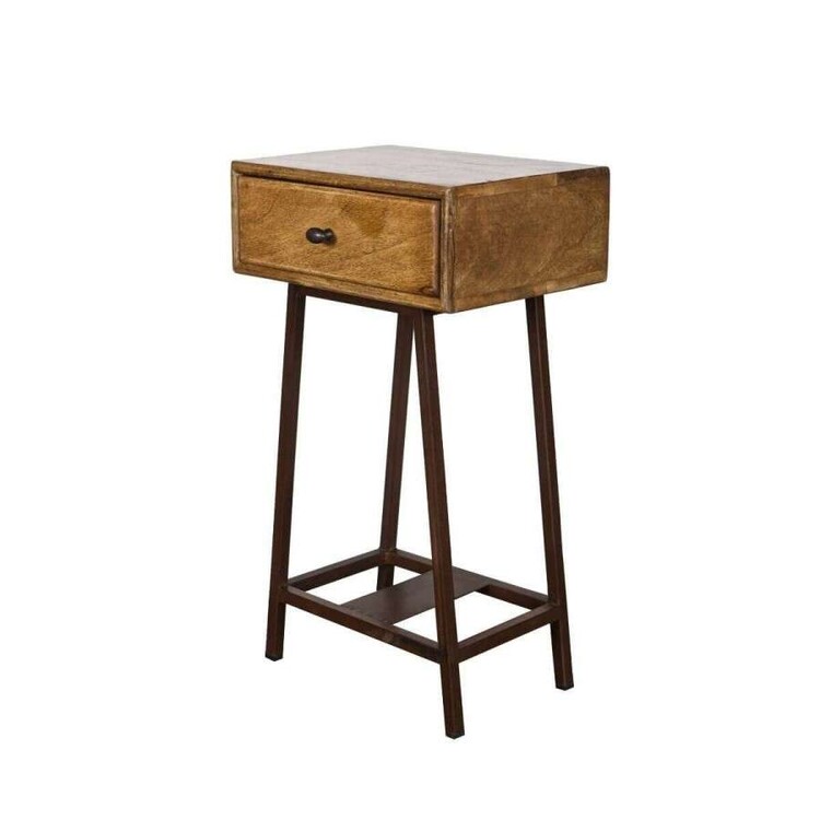 BePureHome Skybox Metal and Wood Side Table from Accessories for the Home BePureHome Skybox Metal and Wood Side Table from Accessories for the Home