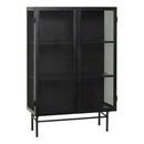 Hubsch Edge Black Metal Cabinet with Mesh Doors from Accessories for the Home