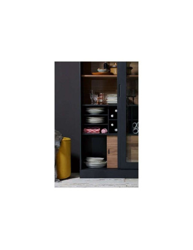 the Oak Home Woood Display Accessories | Cabinet Black for James