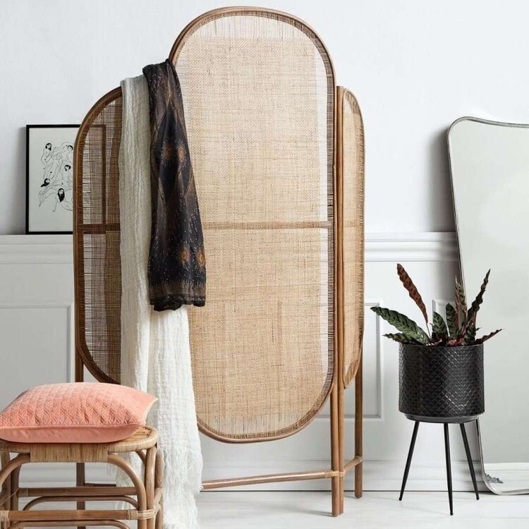 Nordal Natural Rattan Room Divider Accessoies For The Home