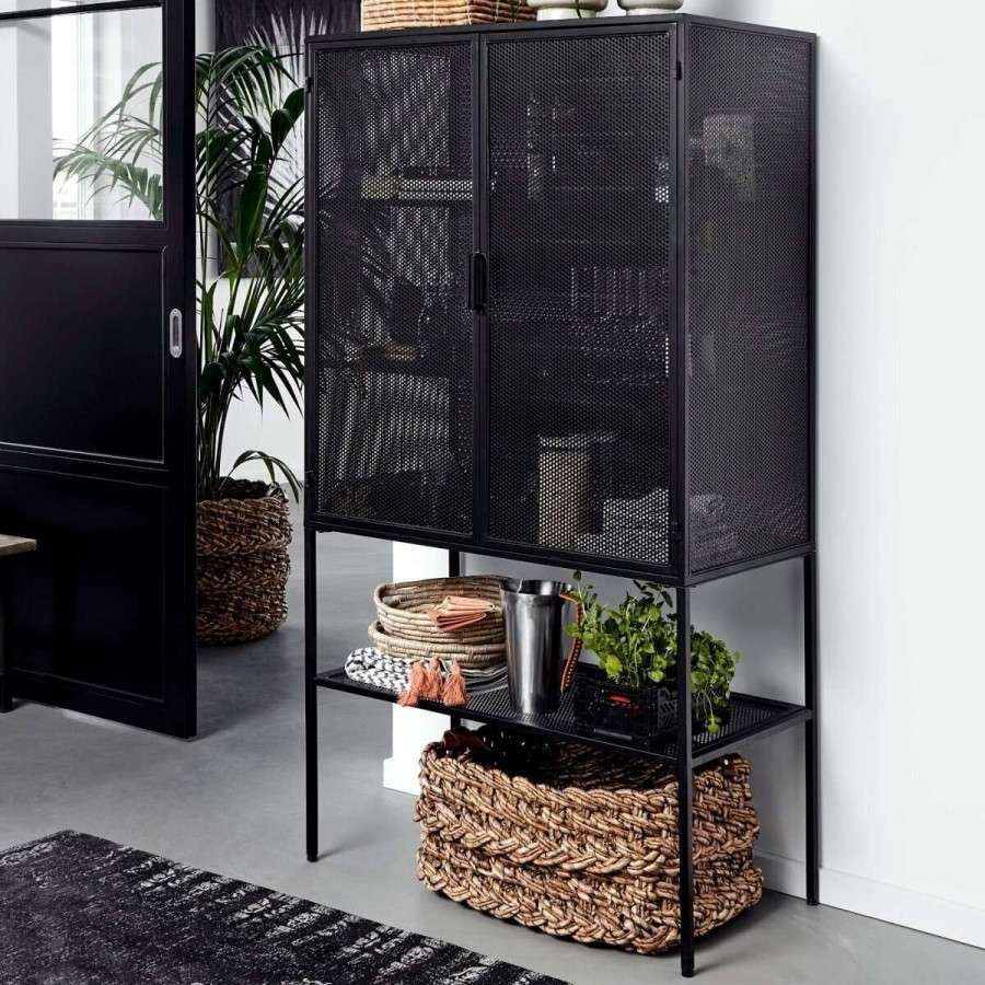 Nordal Black Metal Mesh Cabinet Accessories For The Home