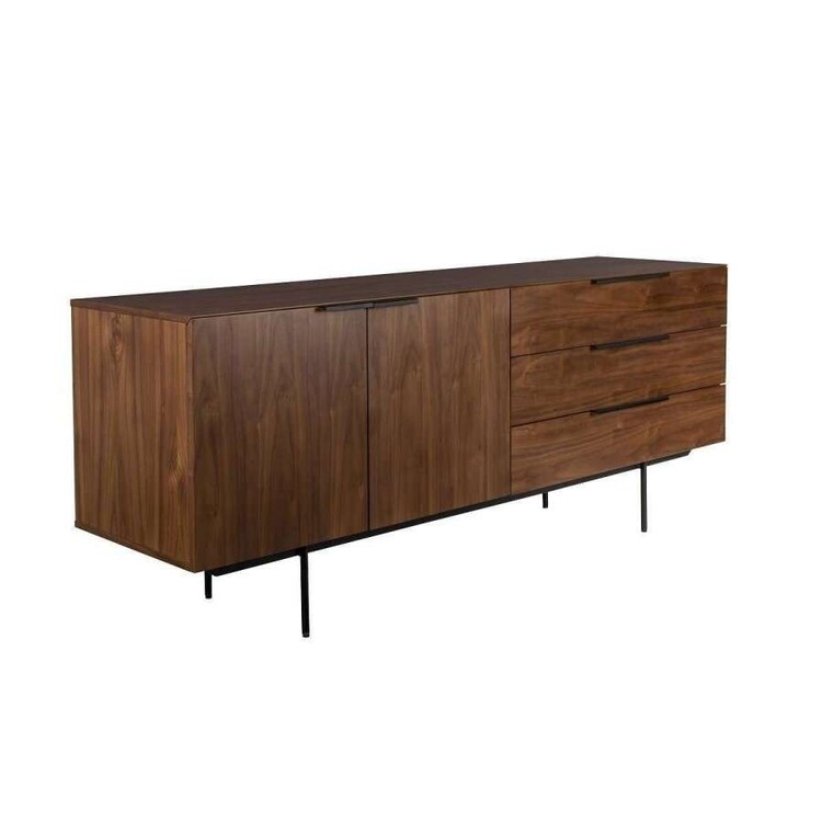 Zuiver Travis Sideboard in a Walnut or Oak Veneer Finish Zuiver Travis Sideboard in a Walnut or Oak Veneer Finish