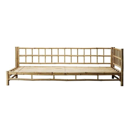 Tinekhome Natural Bamboo Left Hand Lounge Bed with Cushion from Accessories for the Home 2