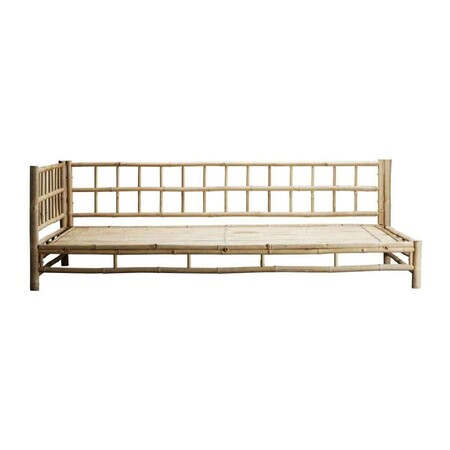 Tinekhome Natural Bamboo Right Hand Lounge Bed with Cushion from Accessories for the Home 2