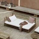 Tinekhome Natural Bamboo Right Hand Lounge Bed with Cushion from Accessories for the Home