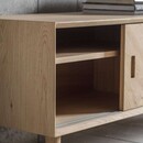 Malmo Chevron Inlay Solid Oak Media Unit from Accessories for the Home