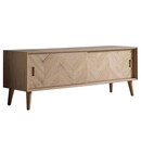 Malmo Chevron Inlay Solid Oak Media Unit from Accessories for the Home