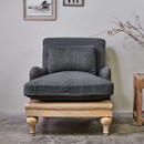 Abe Deconstructed Linen Armchair in Charcoal from Accessories for the Home