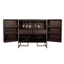 Dutchbone Class Dark Wood Drinks Cabinet showcasing various internal storage compartments from Accessories for the Home