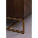Brass metallic leg detail on the Dutchbone Class Dark Wood Drinks Cabinet from Accessories for the Home