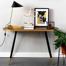 Denise Walnut and Gold Console Table from Accessories for the Home