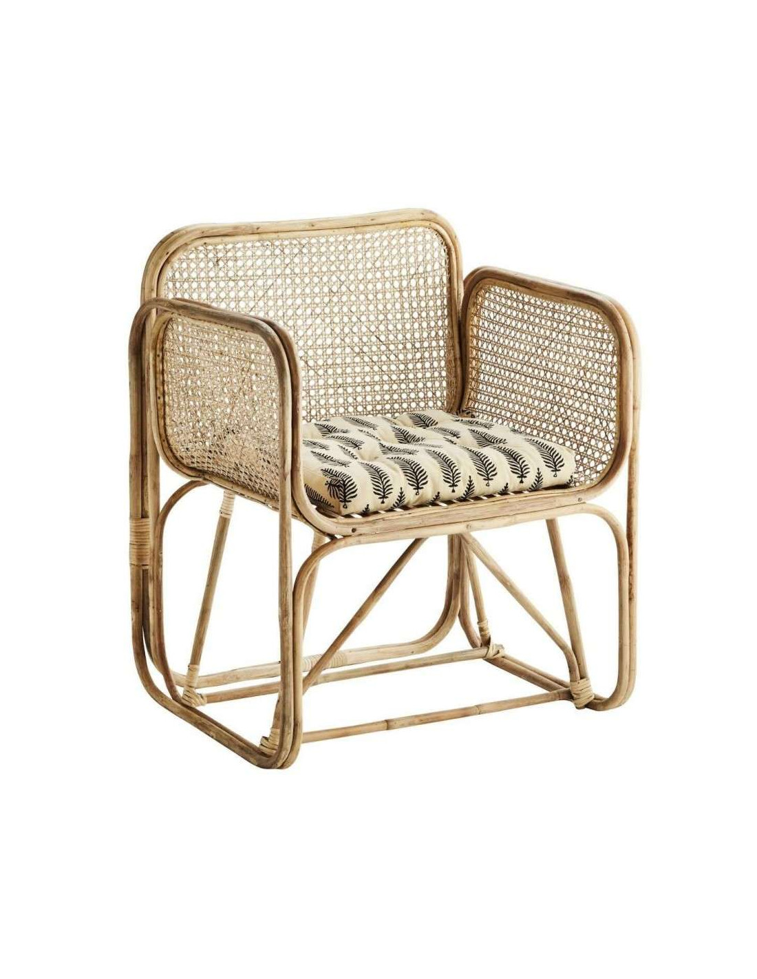 Madam Stoltz Bamboo & Rattan Lounge Chair Accessories