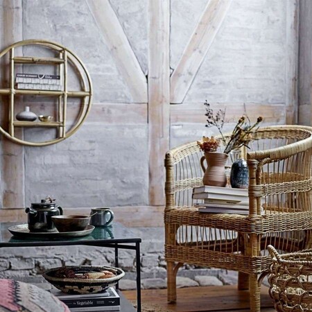 Bloomingville Sia Natural Cane Circular Wall Shelf from Accessories for the Home 2