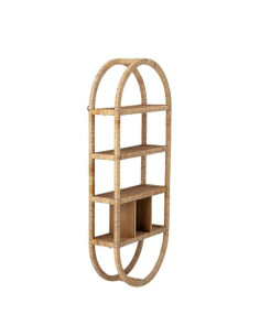 Oval Natural Rattan Wall Hanging Shelf from Accessories for the Home
