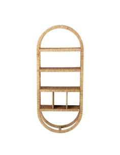 Oval Natural Rattan Wall Hanging Shelf from Accessories for the Home