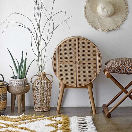 Bloomingville Otto Circular Rattan Cabinet from Accessories for the Home