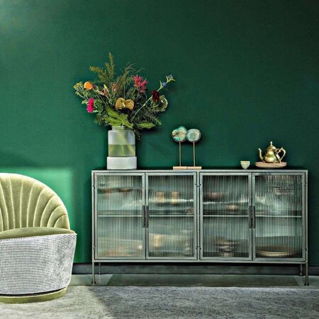 Dutchbone Boli Iron & Ribbed Glass Sideboard from Accessories for the Home 2