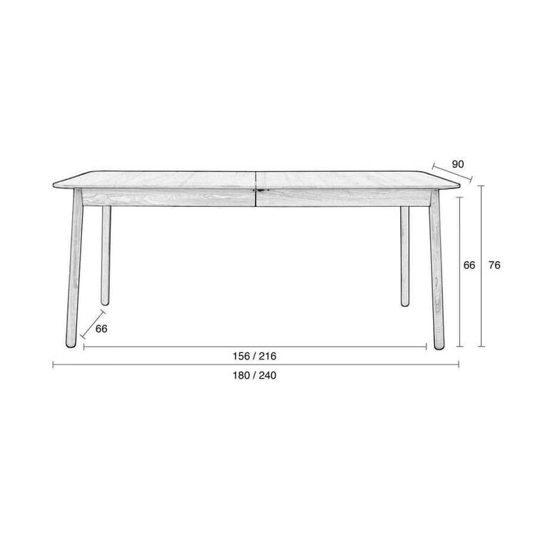 Zuiver Glimps Ash Extending Dining Table from Accessories for the Home