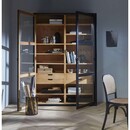 Nordal Viva Black Wood Cabinet with Glass Doors from Accessories for the Home