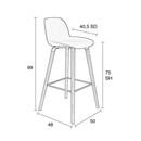 Zuiver Albert Kuip All Black Bar Chair from Accessories for the Home