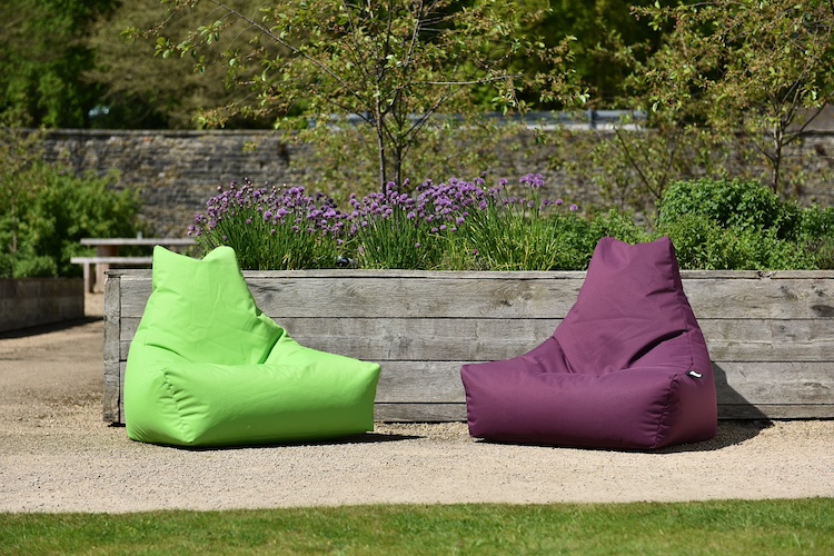 bean bags in garden