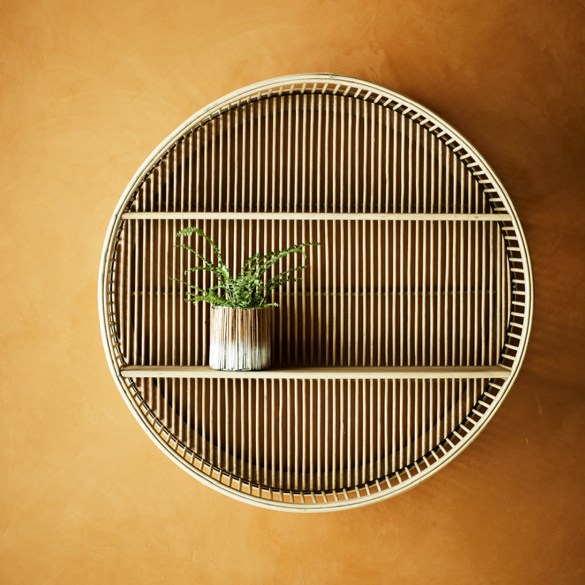round bamboo shelf