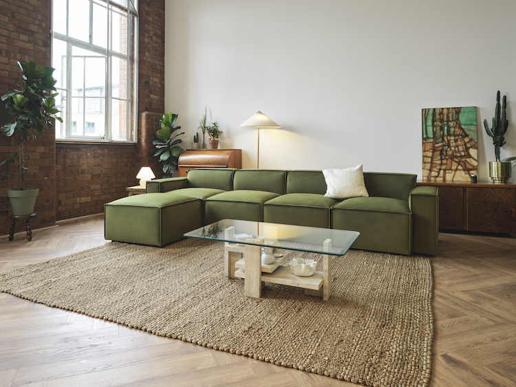 Green swyft corner sofa
