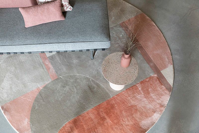Zuiver Hilton Pink Circular Rug from Accessories for the Home