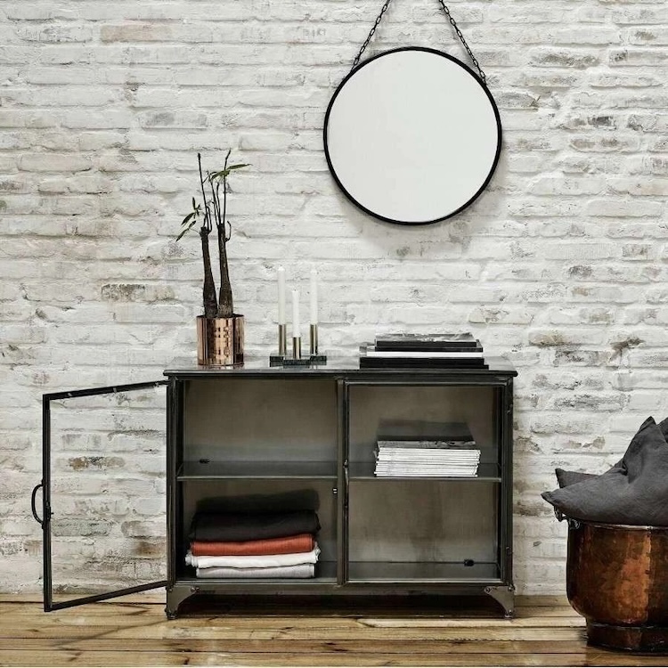 industrial cabinet and mirror