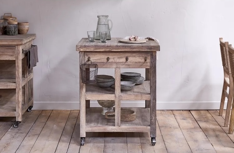 rustic kitchen trolley